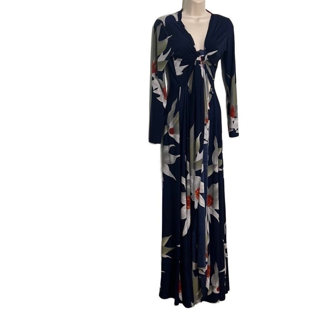 DUCCI FLORAL KNOT FRONT MAXI DRESS‎ SIZE L